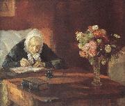 Anna Ancher Ane Hedvig Broendum Sitting at the Table oil on canvas